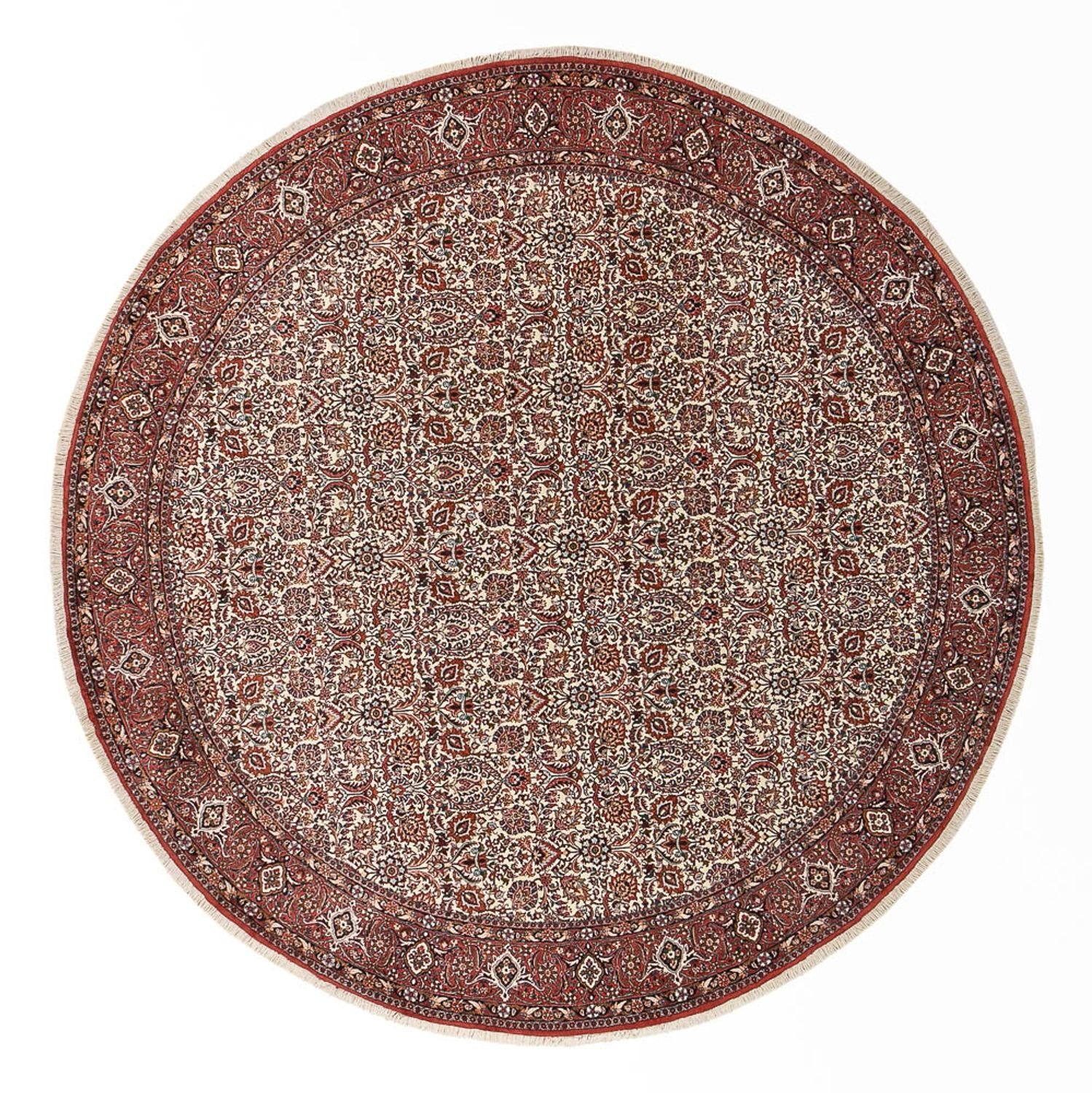 Tapis persan - Bidjar ronde  - 300 x 300 cm - rouille