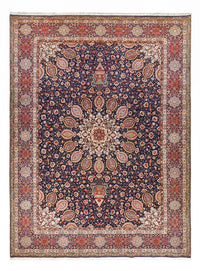 Tapis persan - Tabriz - Royal - 400 x 297 cm - bleu foncé
