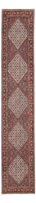 Tapis de couloir Tapis persan - Bidjar - 394 x 73 cm - marron