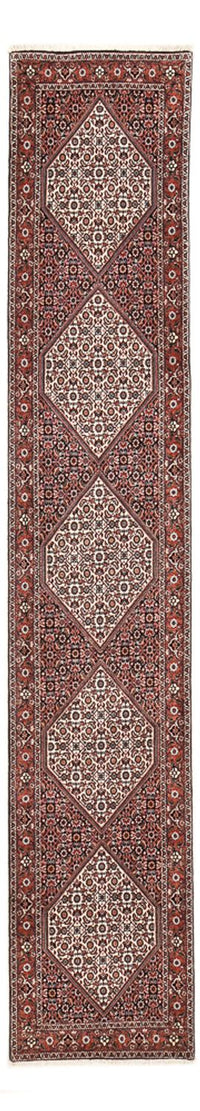 Tapis de couloir Tapis persan - Bidjar - 394 x 73 cm - marron