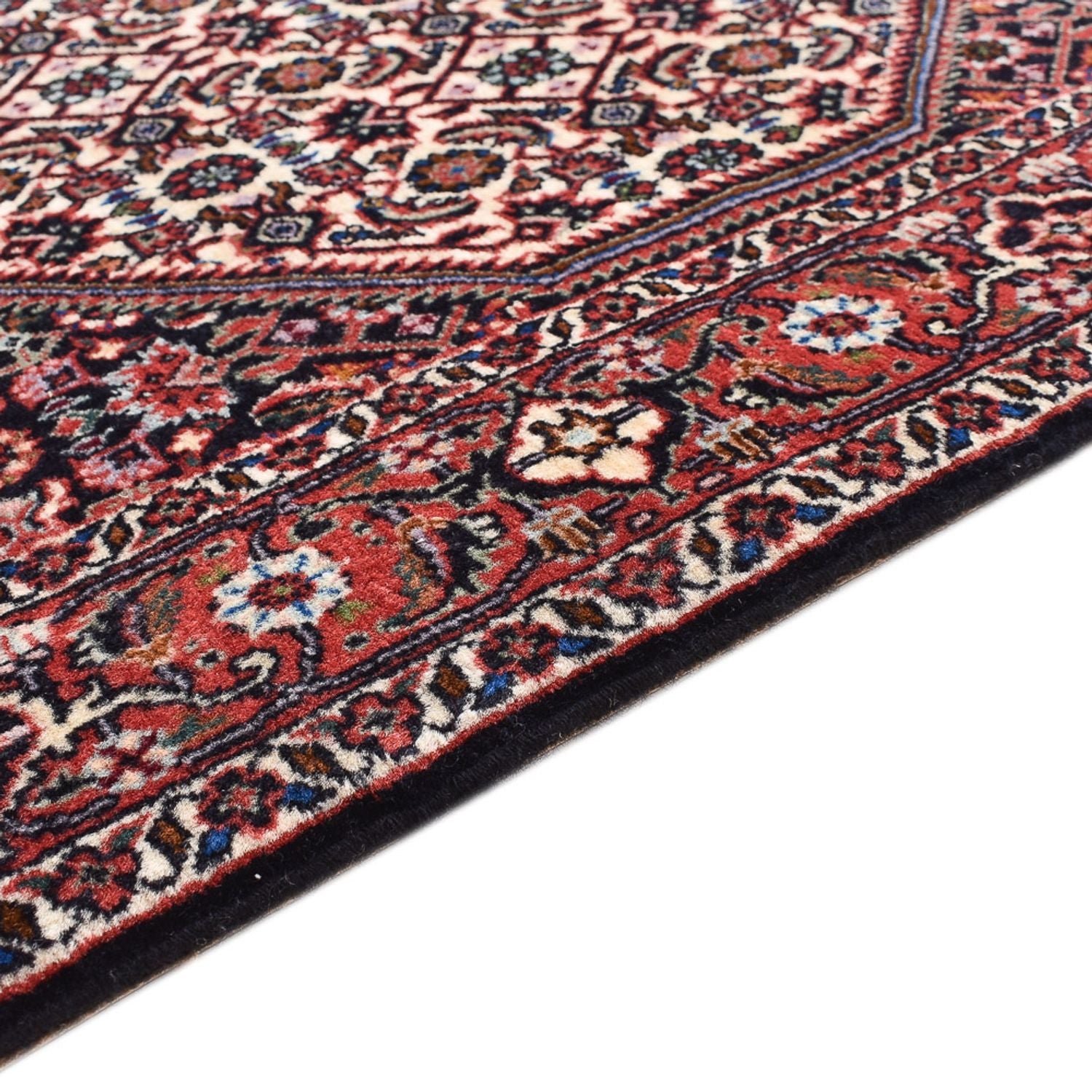 Tapis de couloir Tapis persan - Bidjar - 394 x 73 cm - marron