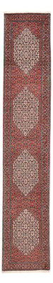 Tapis de couloir Tapis persan - Bidjar - 400 x 74 cm - marron
