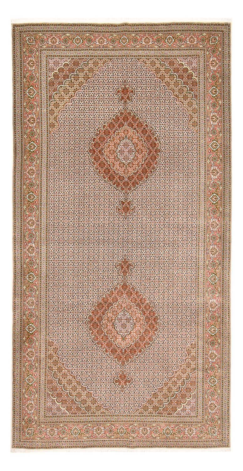 Tapis de couloir Tapis persan - Tabriz - Royal - 400 x 202 cm - rouge clair