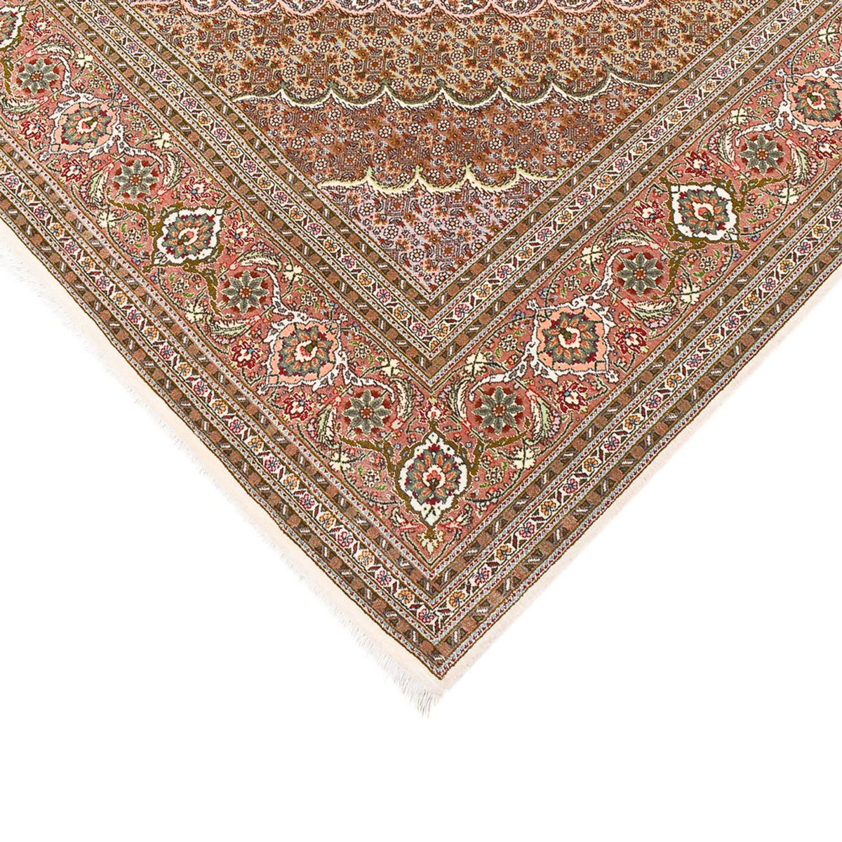 Tapis de couloir Tapis persan - Tabriz - Royal - 400 x 202 cm - rouge clair