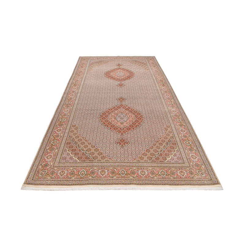 Tapis de couloir Tapis persan - Tabriz - Royal - 400 x 202 cm - rouge clair
