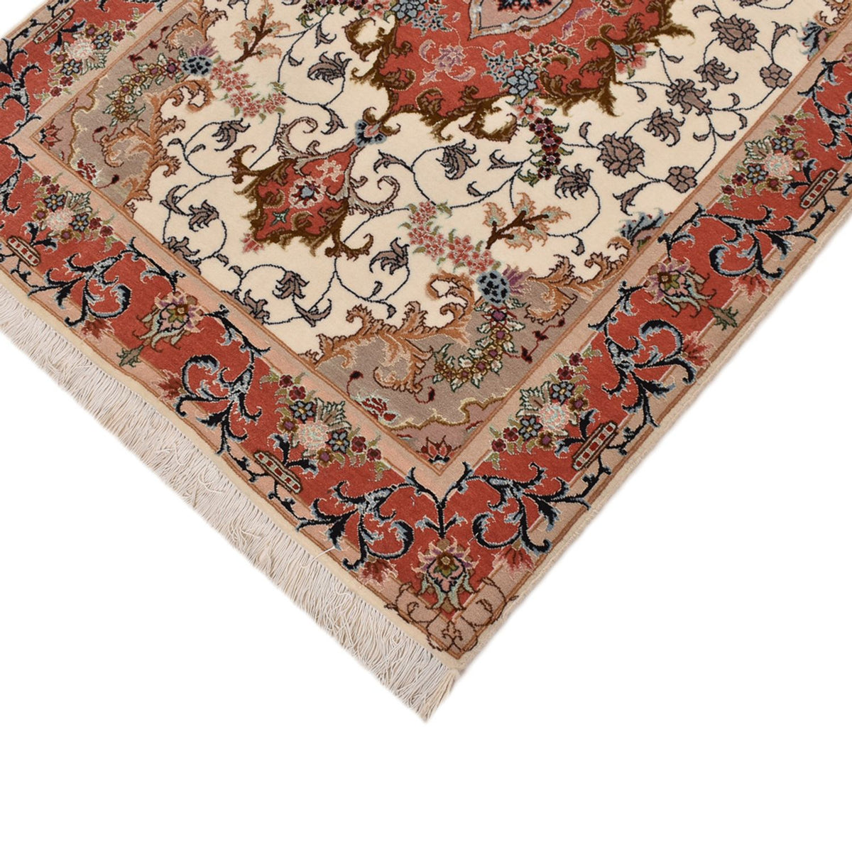 Tapis de couloir Tapis persan - Tabriz - Royal - 404 x 89 cm - multicolore
