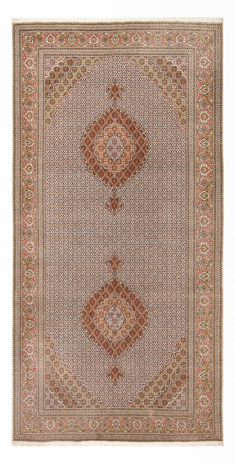 Tapis de couloir Tapis persan - Tabriz - Royal - 397 x 197 cm - rouille