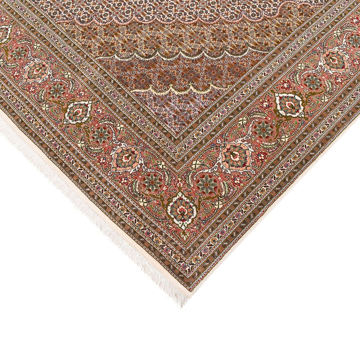 Tapis de couloir Tapis persan - Tabriz - Royal - 397 x 197 cm - rouille