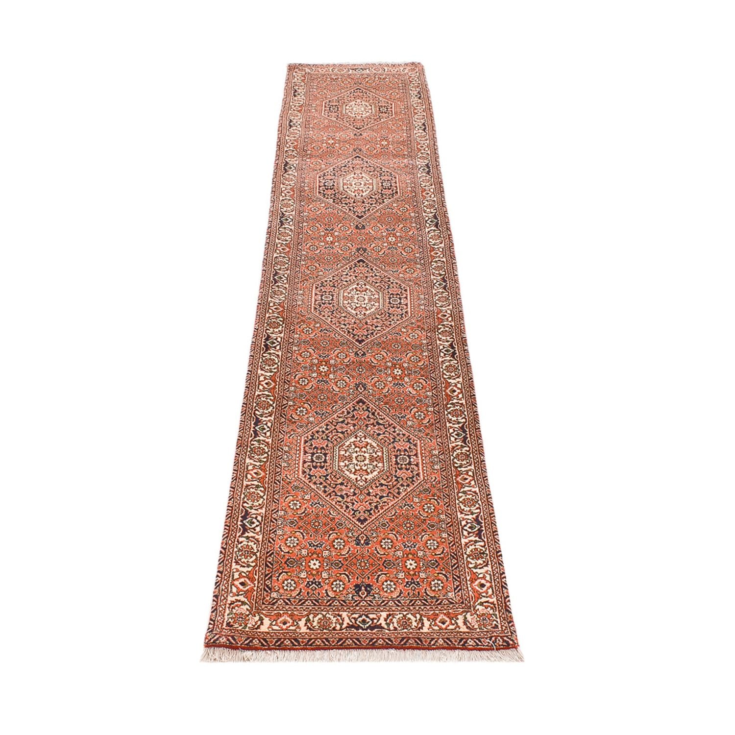 Tapis de couloir Tapis persan - Bidjar - 340 x 67 cm - orange