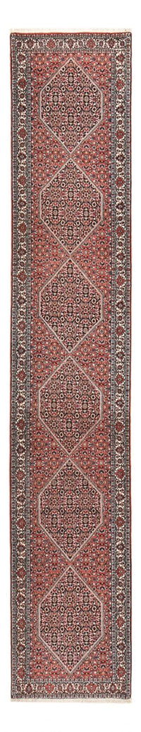 Tapis de couloir Tapis persan - Bidjar - 402 x 76 cm - marron