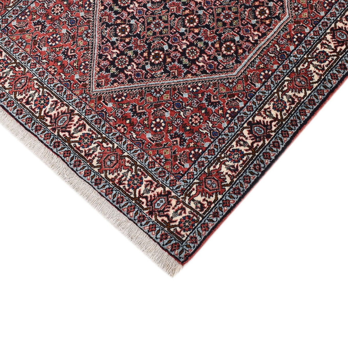 Tapis de couloir Tapis persan - Bidjar - 402 x 76 cm - marron