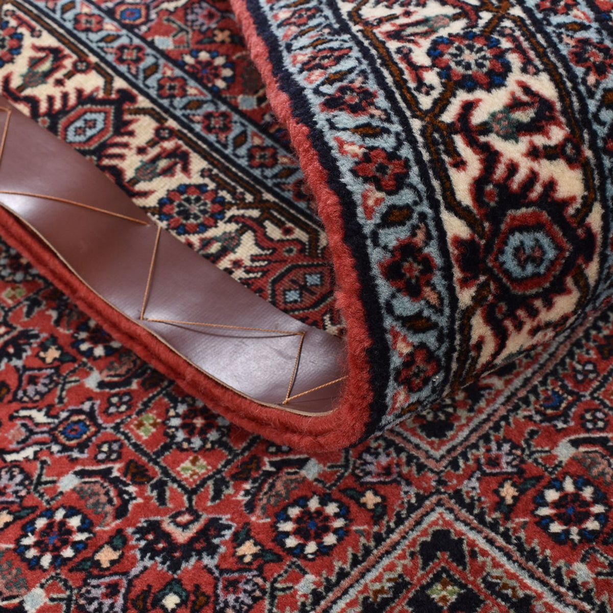 Tapis de couloir Tapis persan - Bidjar - 402 x 76 cm - marron