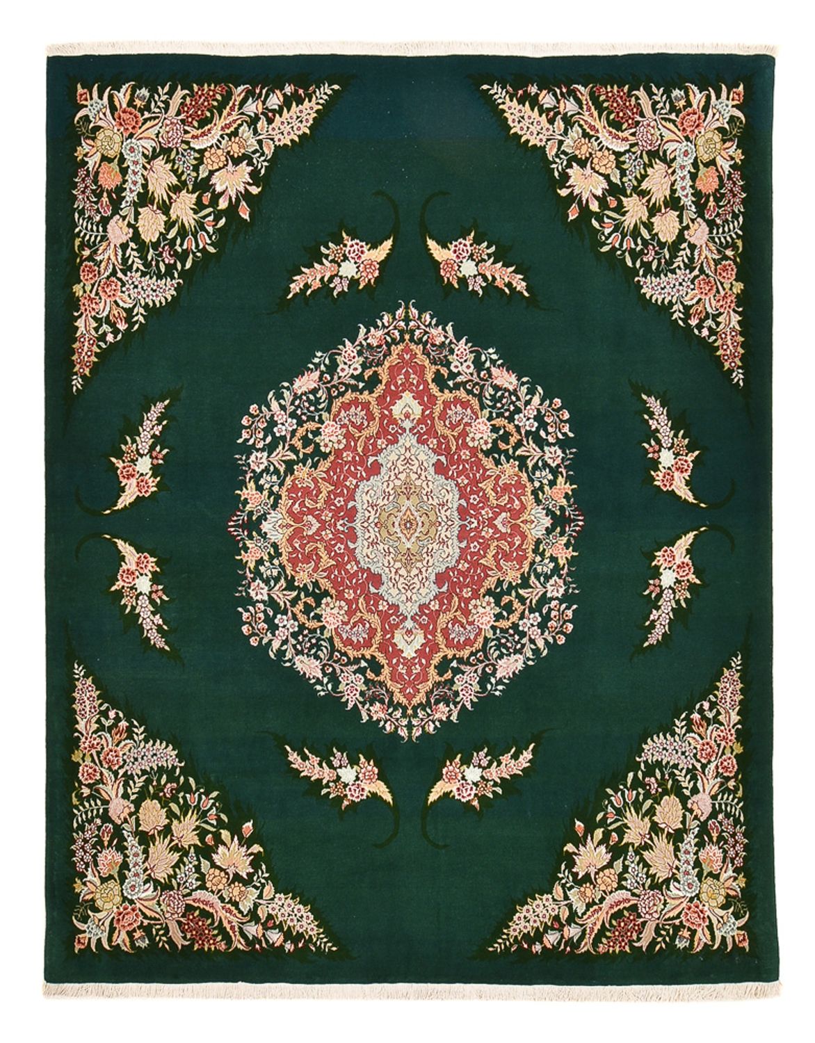 Tapis persan - Tabriz - Royal - 250 x 200 cm - vert