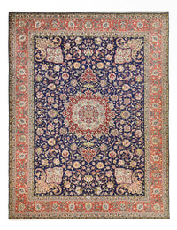 Tapis persan - Tabriz - Royal - 402 x 303 cm - bleu foncé