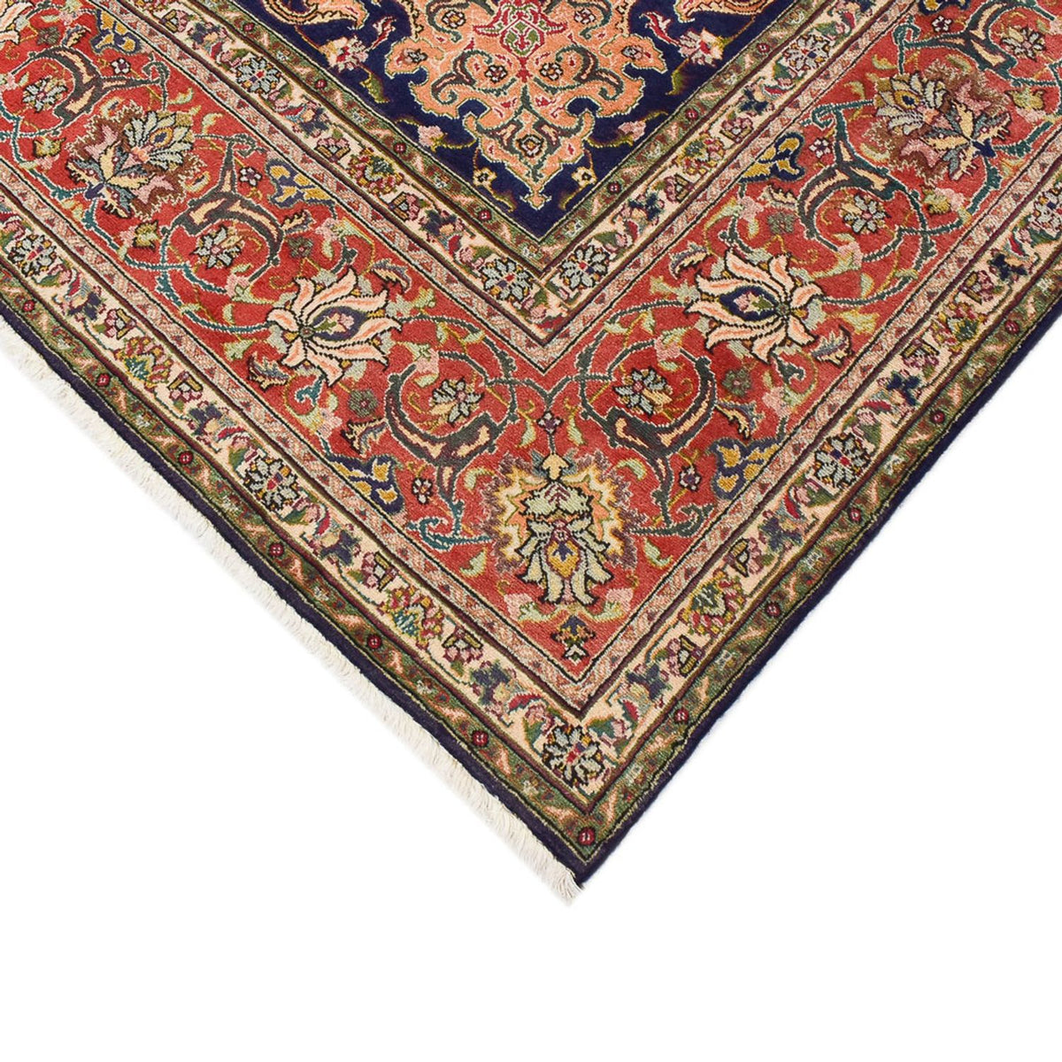 Tapis persan - Tabriz - Royal - 402 x 303 cm - bleu foncé