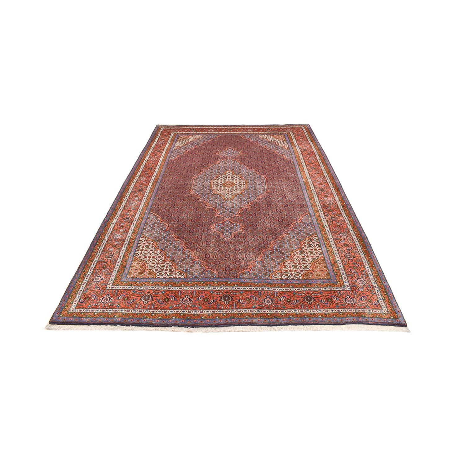 Tapis Gabbeh - Persan Kashkuli - 304 x 206 cm - rouge foncé