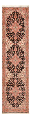 Tapis de couloir Tapis persan - Tabriz - Royal - 352 x 91 cm - bleu foncé