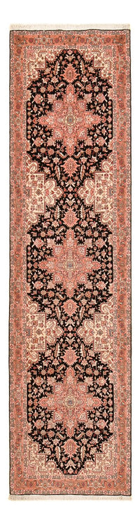 Tapis de couloir Tapis persan - Tabriz - Royal - 352 x 91 cm - bleu foncé