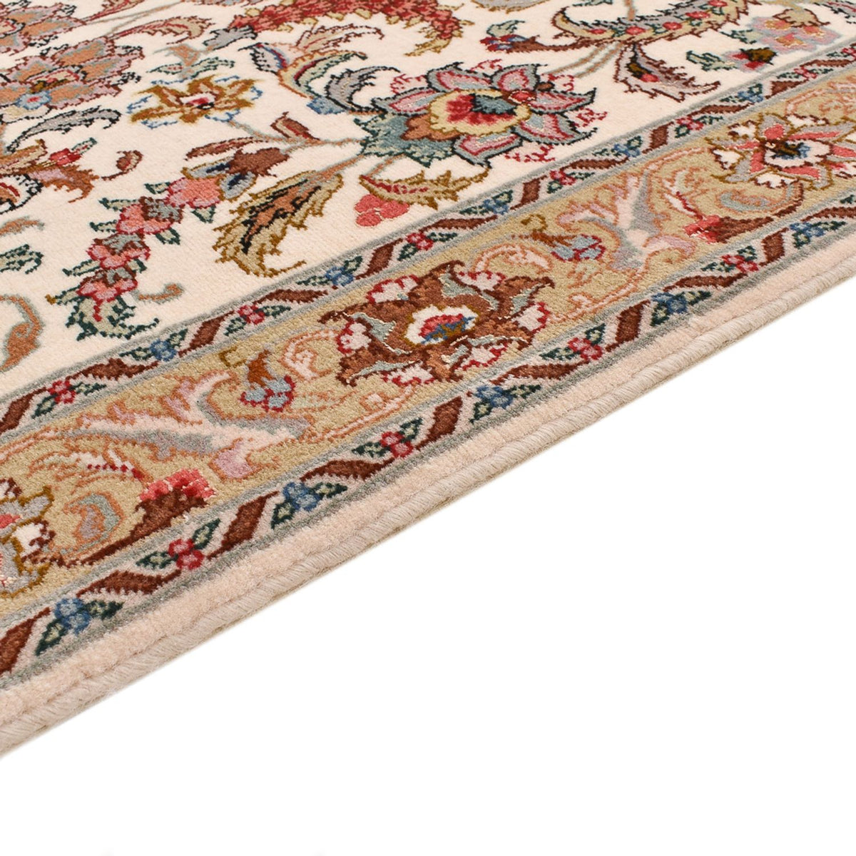 Tapis de couloir Tapis persan - Tabriz - Premium - 307 x 79 cm - caramel