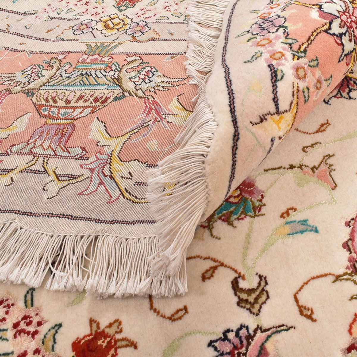 Tapis persan - Tabriz - Premium ronde  - 200 x 200 cm - crème