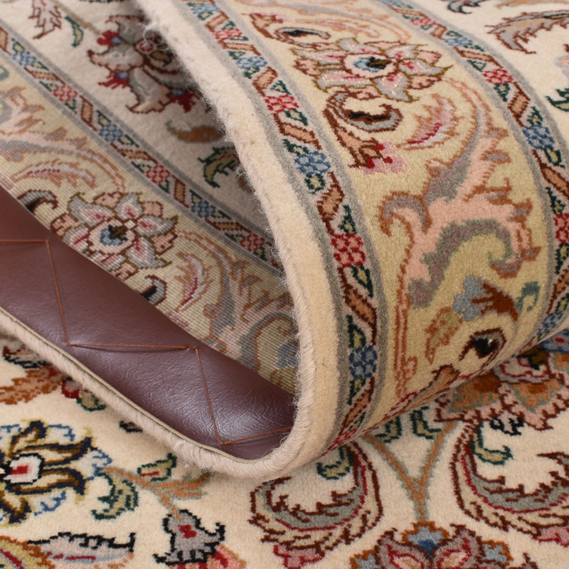 Tapis de couloir Tapis persan - Tabriz - Royal - 405 x 84 cm - beige