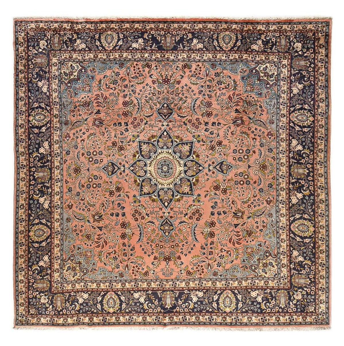 Tapis persan - Nomadic carré  - 308 x 305 cm - saumon
