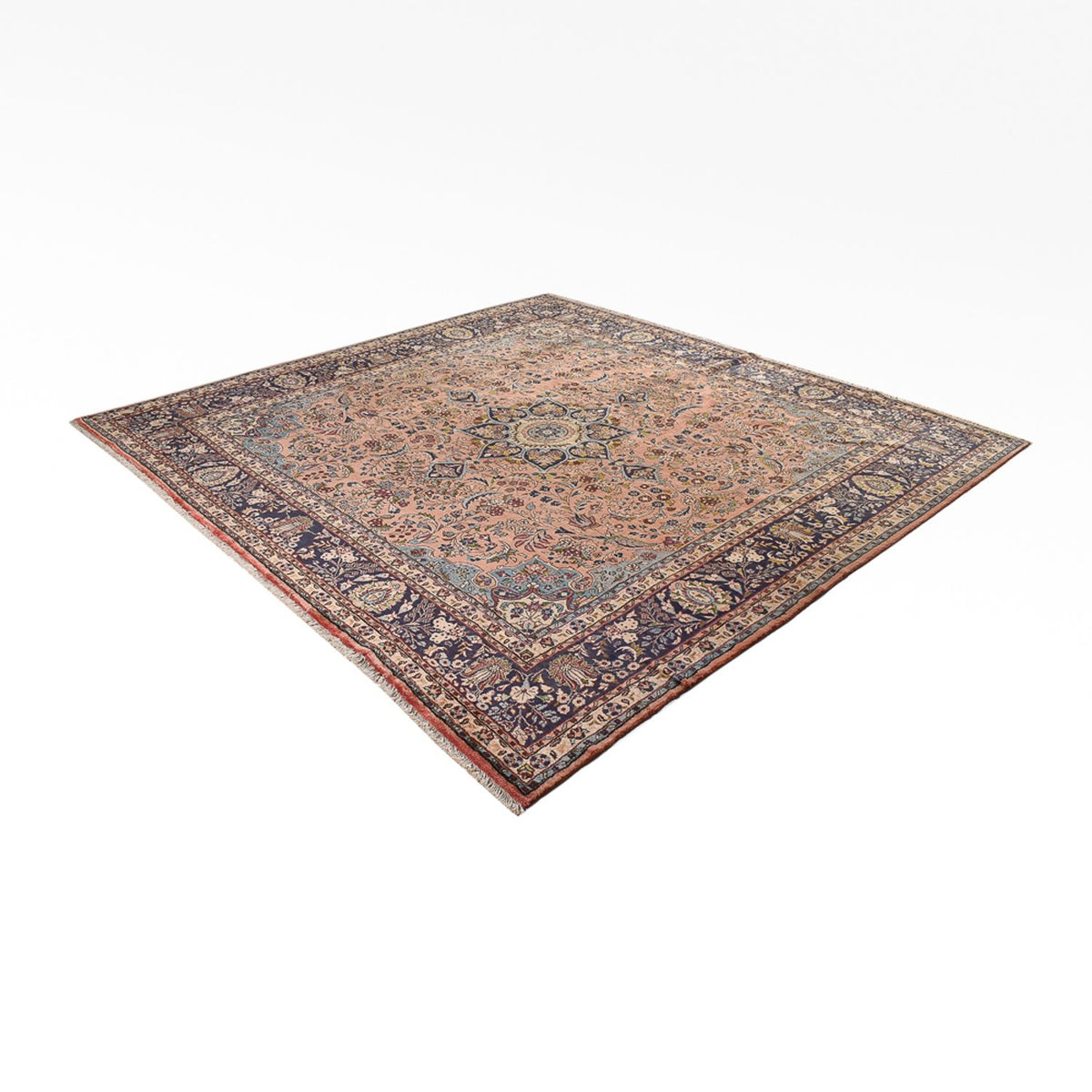 Tapis persan - Nomadic carré  - 308 x 305 cm - saumon