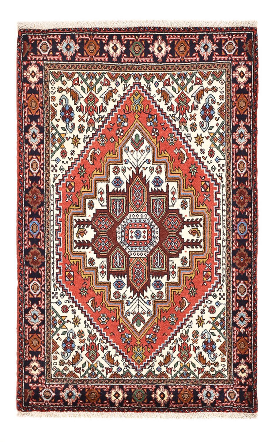 Tapis persan - Nomadic - 124 x 78 cm - rouge clair