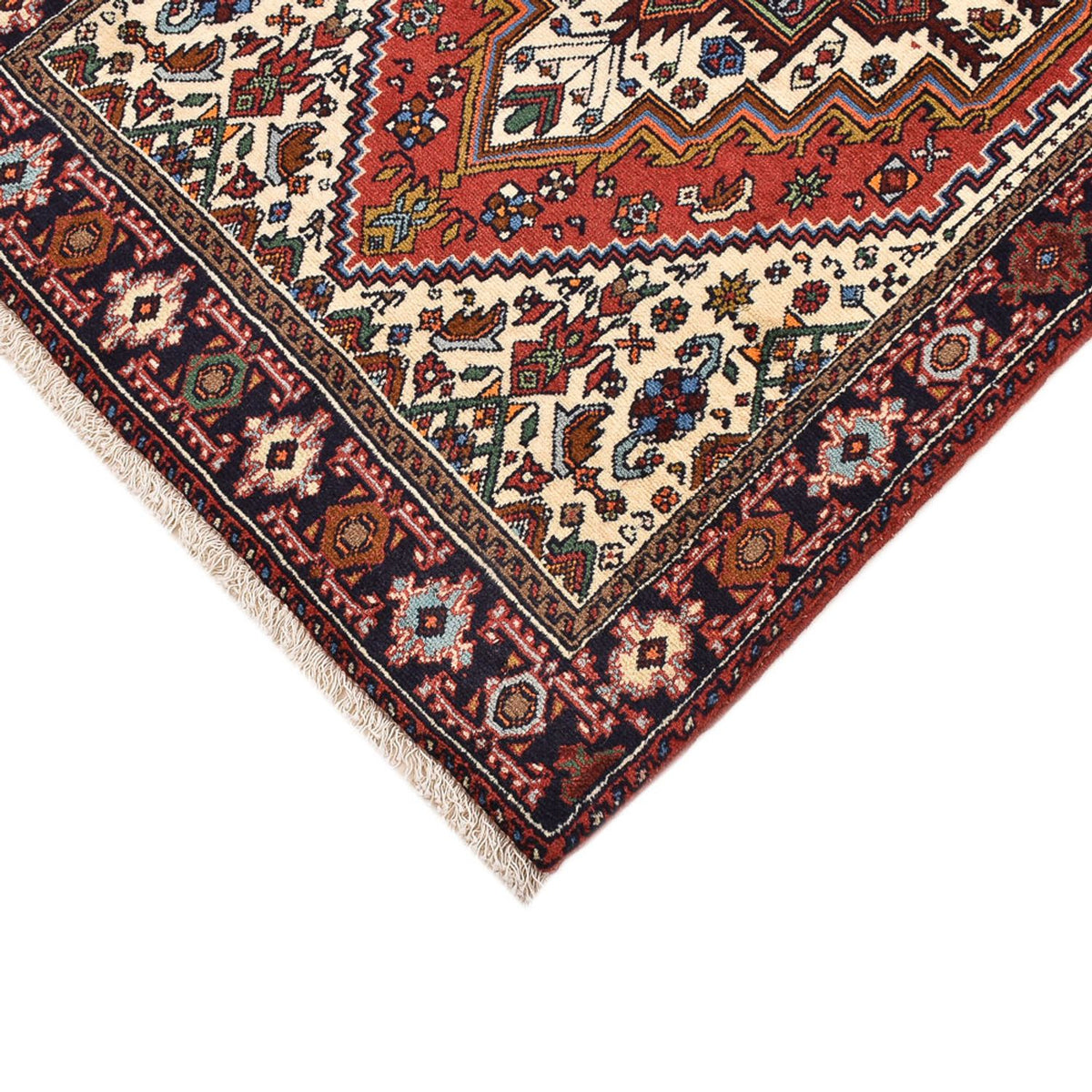 Tapis persan - Nomadic - 124 x 78 cm - rouge clair