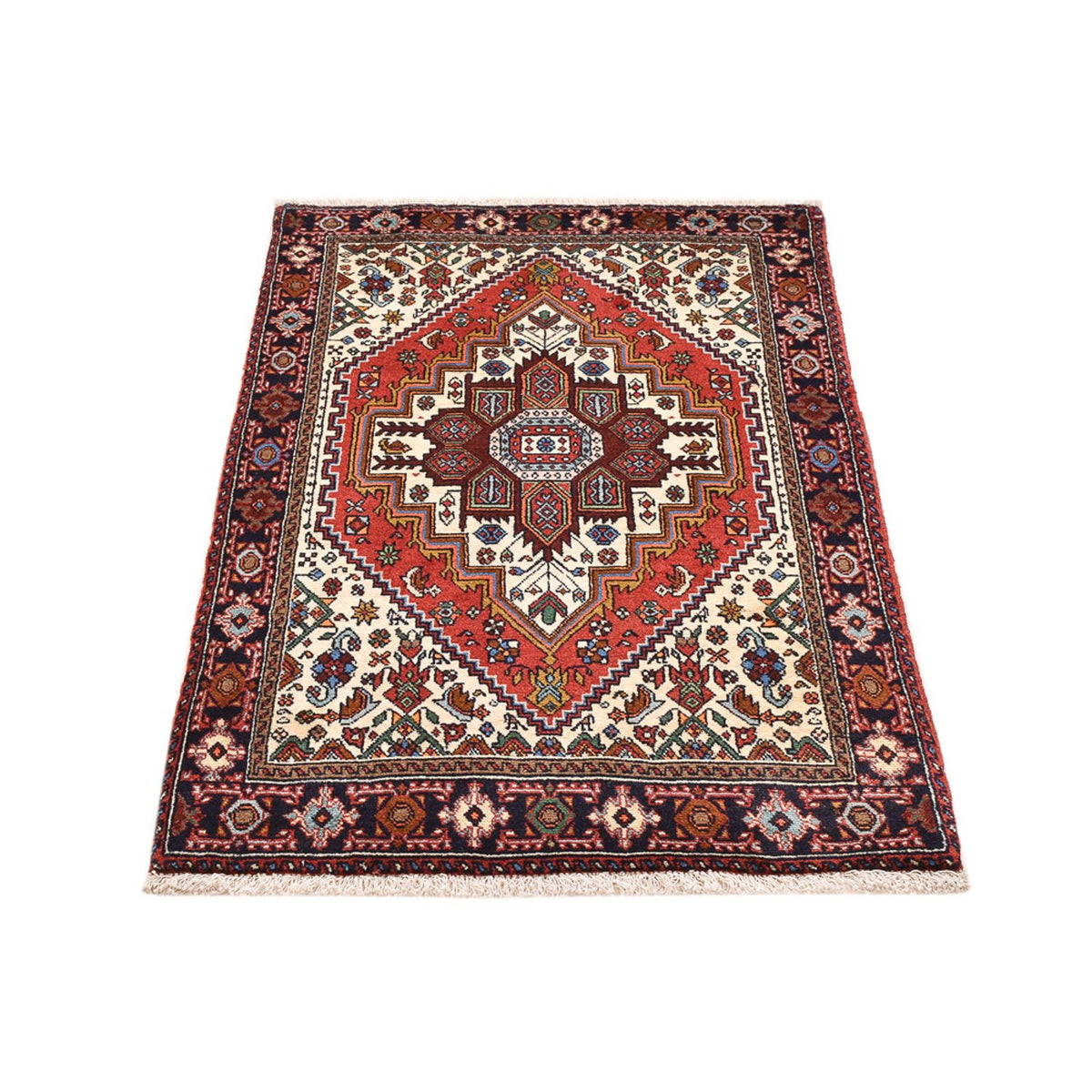Tapis persan - Nomadic - 124 x 78 cm - rouge clair