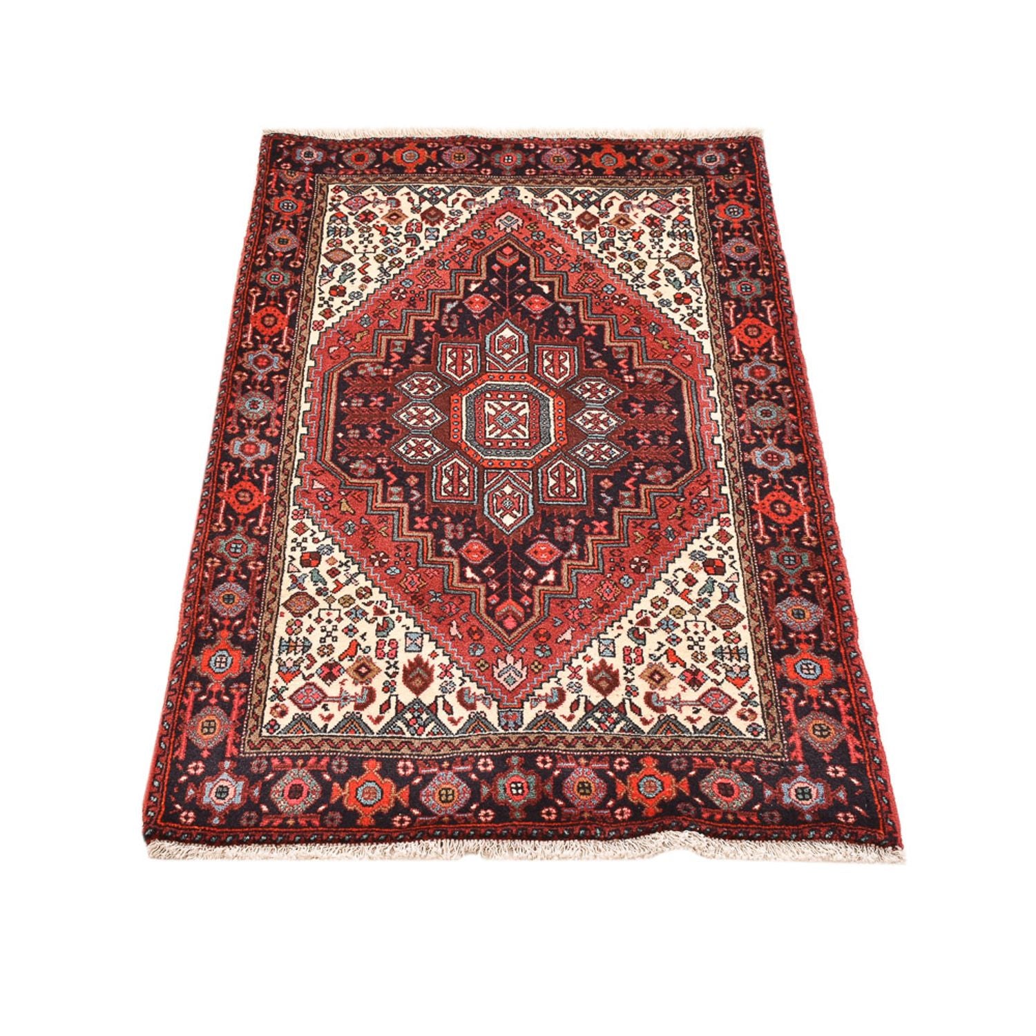 Tapis persan - Nomadic - 129 x 80 cm - rouge clair