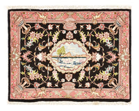 Tapis persan - Tabriz - Royal - 72 x 55 cm - bleu foncé