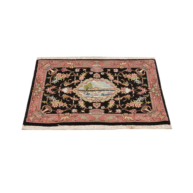 Tapis persan - Tabriz - Royal - 72 x 55 cm - bleu foncé