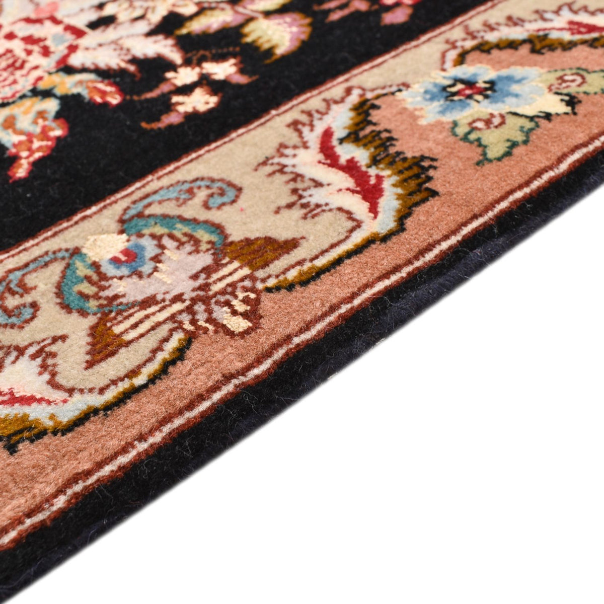 Tapis persan - Tabriz - Royal - 76 x 52 cm - bleu foncé