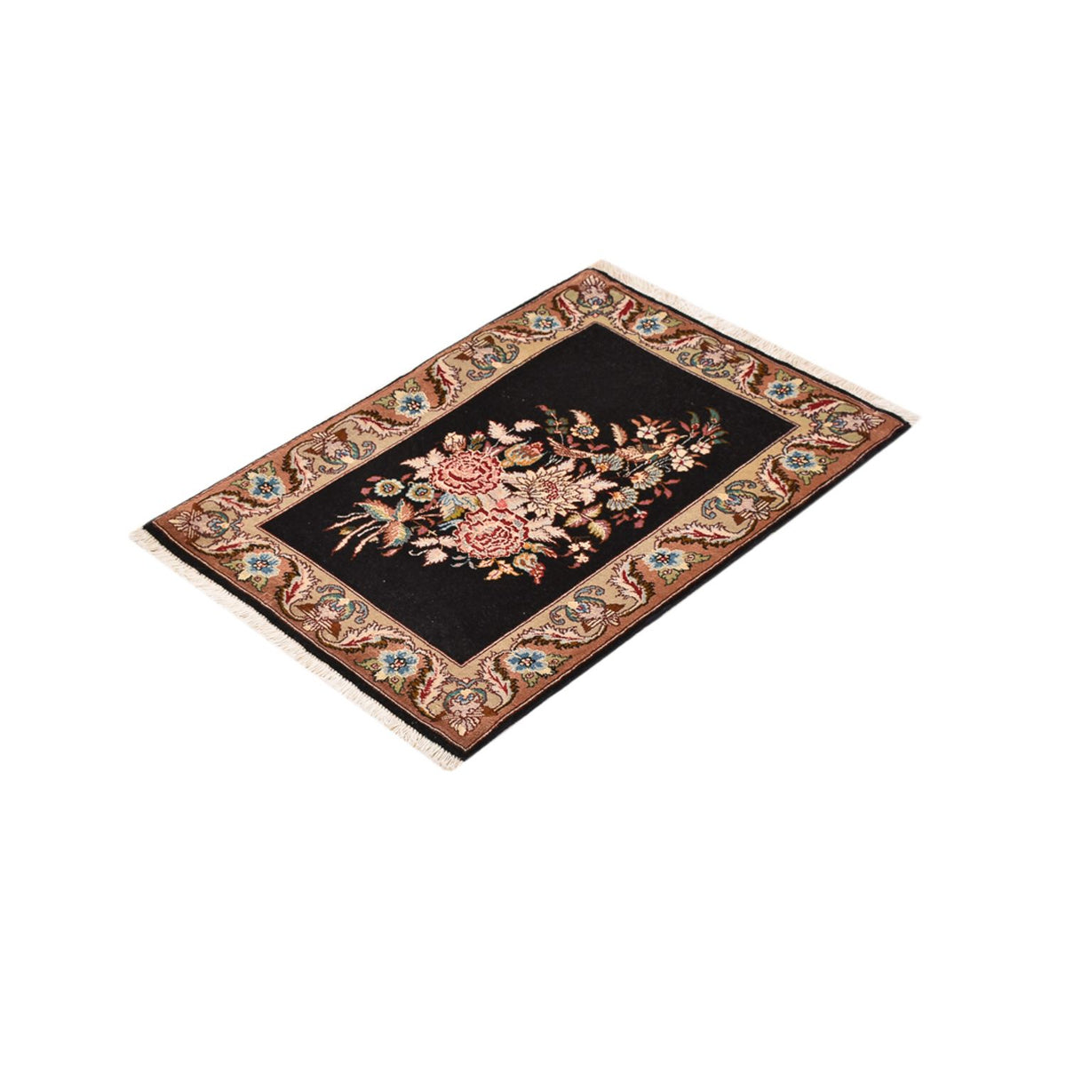 Tapis persan - Tabriz - Royal - 76 x 52 cm - bleu foncé