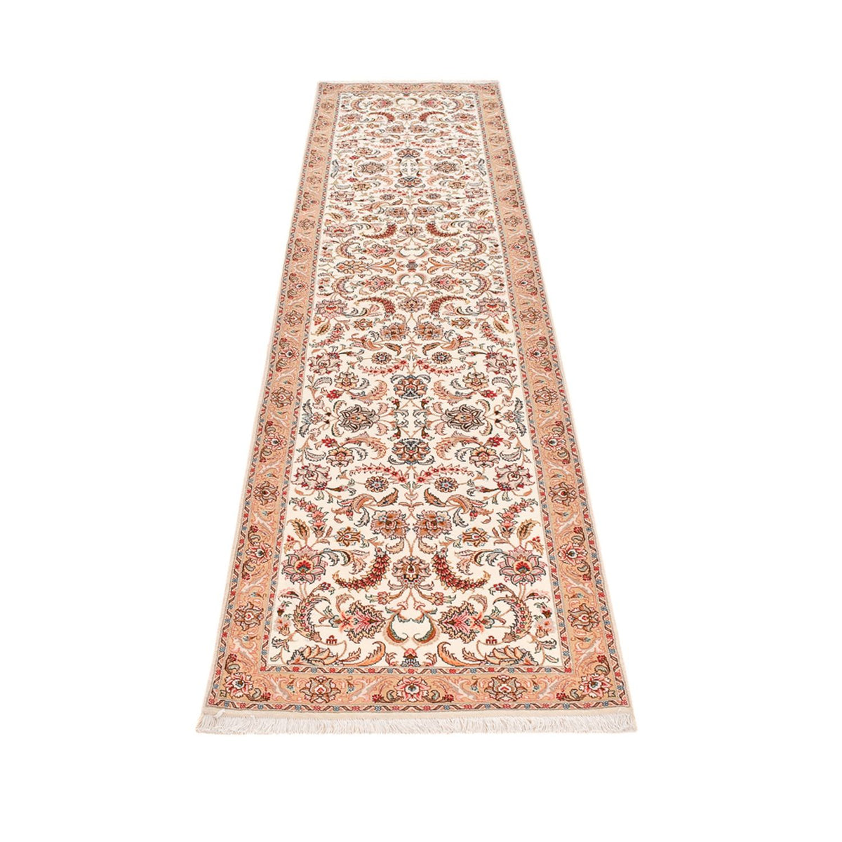 Tapis de couloir Tapis persan - Tabriz - Premium - 320 x 77 cm - caramel