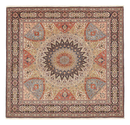 Tapis persan - Tabriz - Royal carré  - 254 x 248 cm - beige foncé