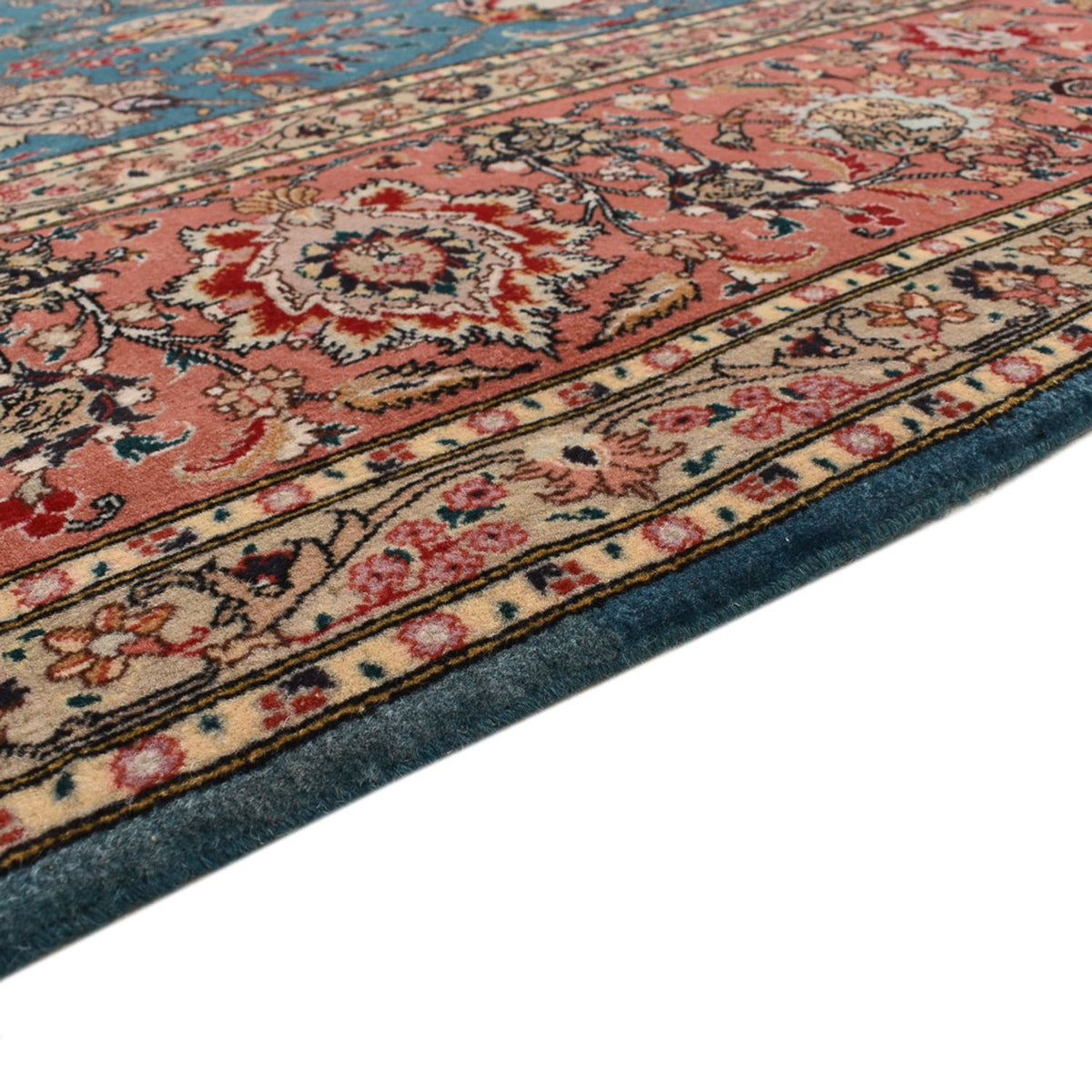 Tapis persan - Tabriz - Royal - 352 x 253 cm - bleu de mer