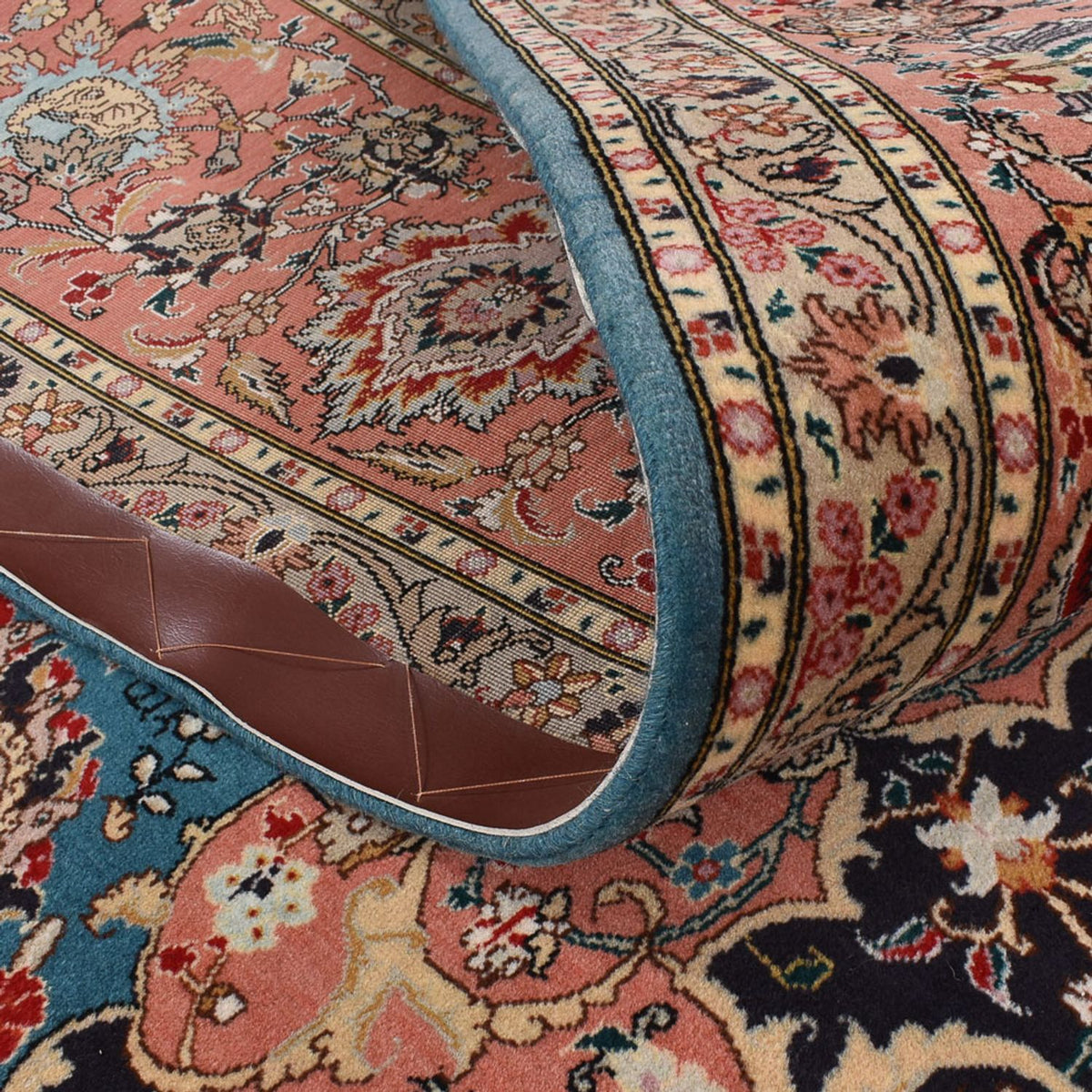 Tapis persan - Tabriz - Royal - 352 x 253 cm - bleu de mer