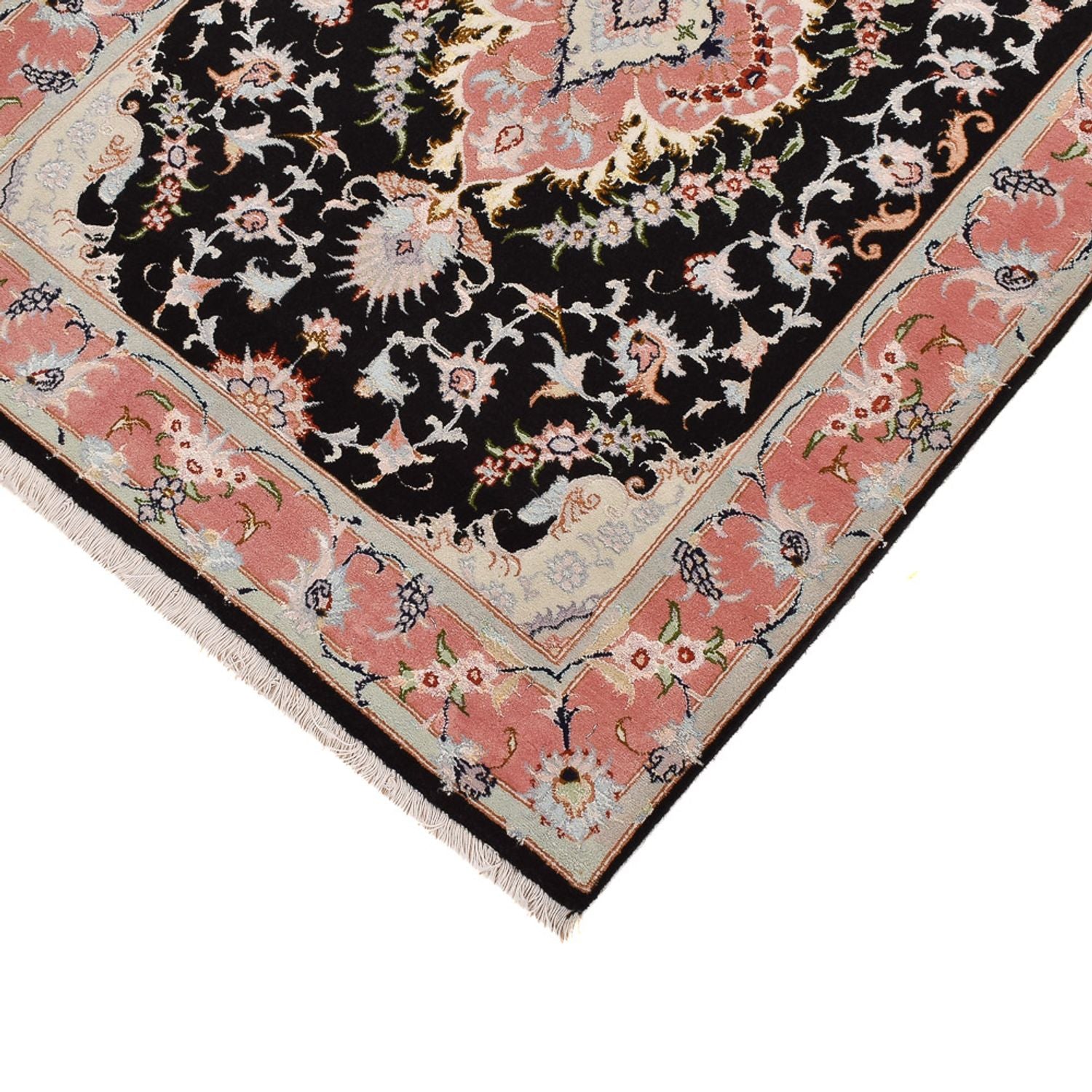 Tapis de couloir Tapis persan - Tabriz - Royal - 300 x 83 cm - bleu foncé