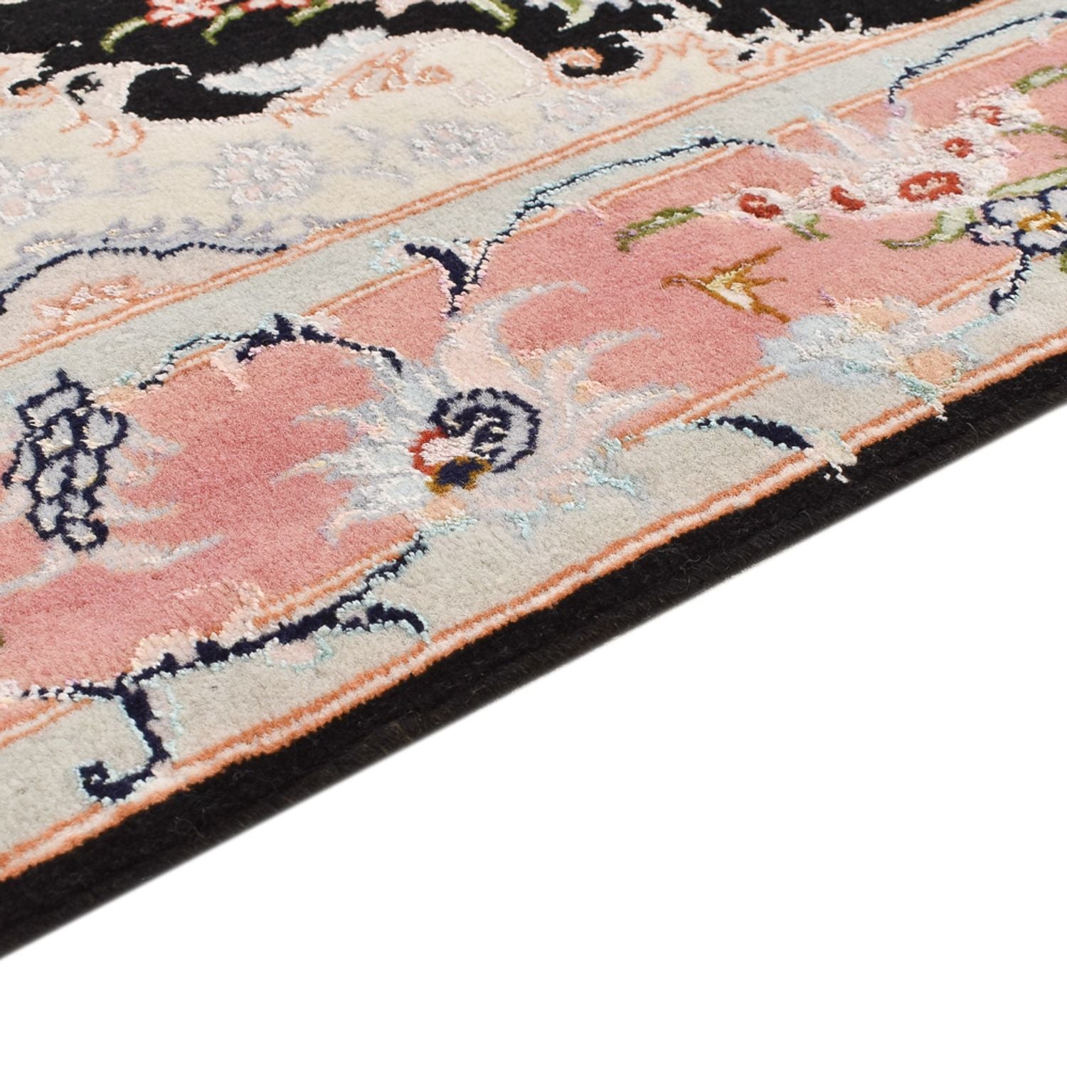 Tapis de couloir Tapis persan - Tabriz - Royal - 300 x 83 cm - bleu foncé
