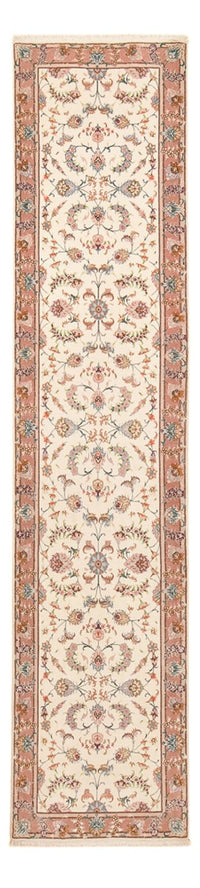 Tapis de couloir Tapis persan - Tabriz - Premium - 347 x 77 cm - beige