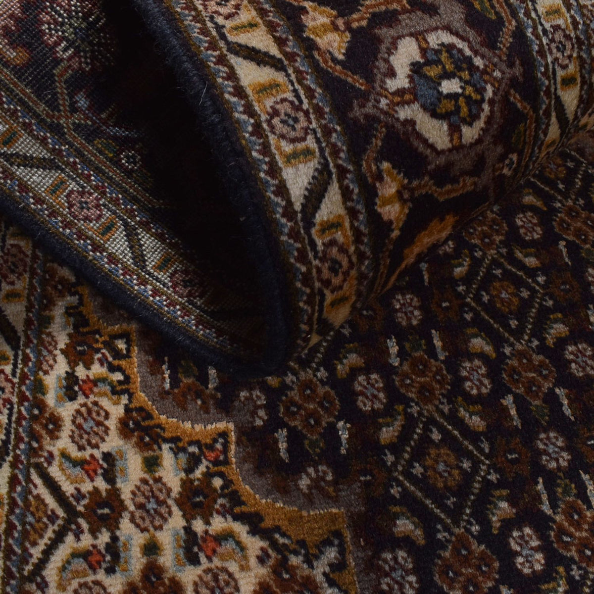 Tapis persan - Tabriz - Royal - 205 x 146 cm - marron foncé