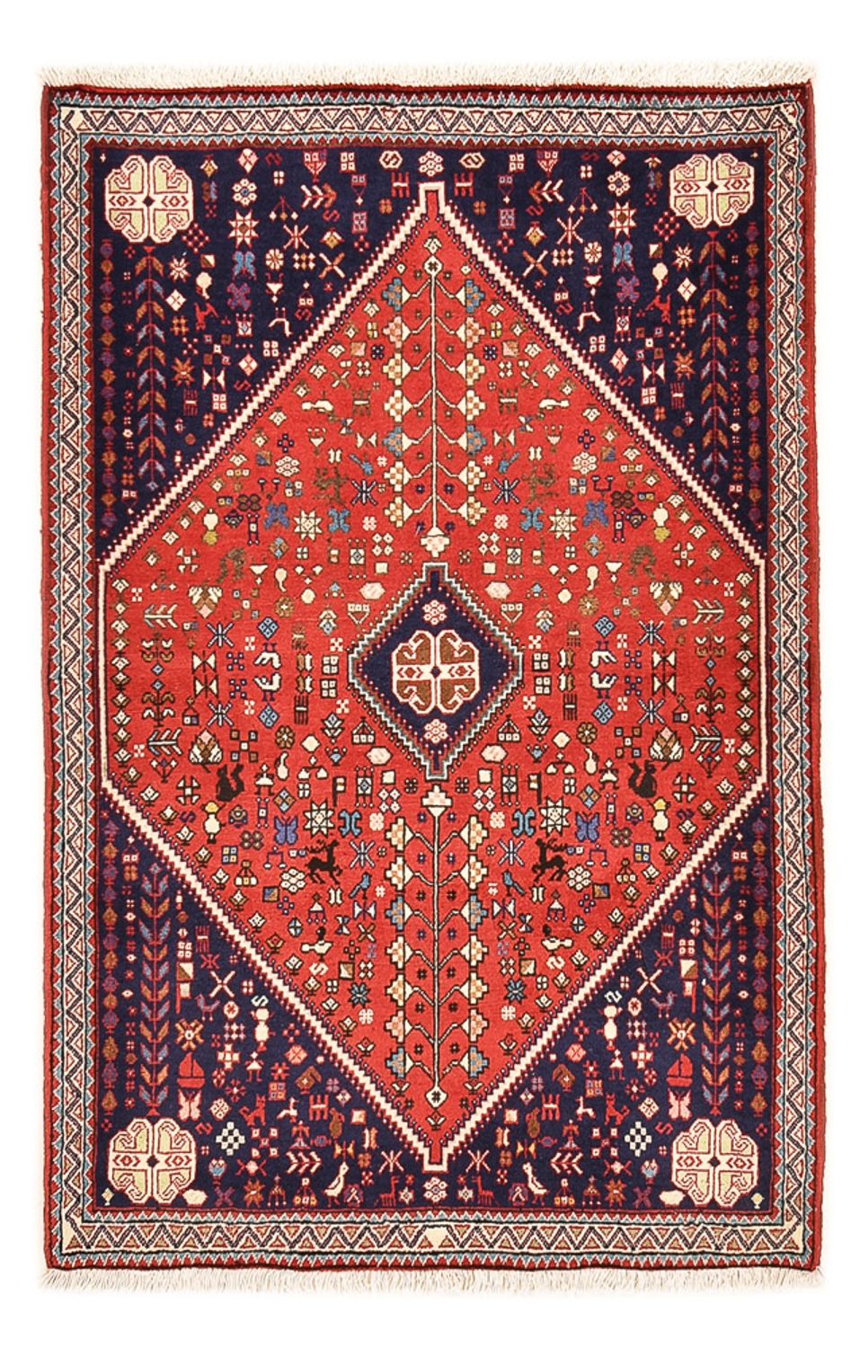 Tapis persan - Nomadic - 147 x 100 cm - rouge