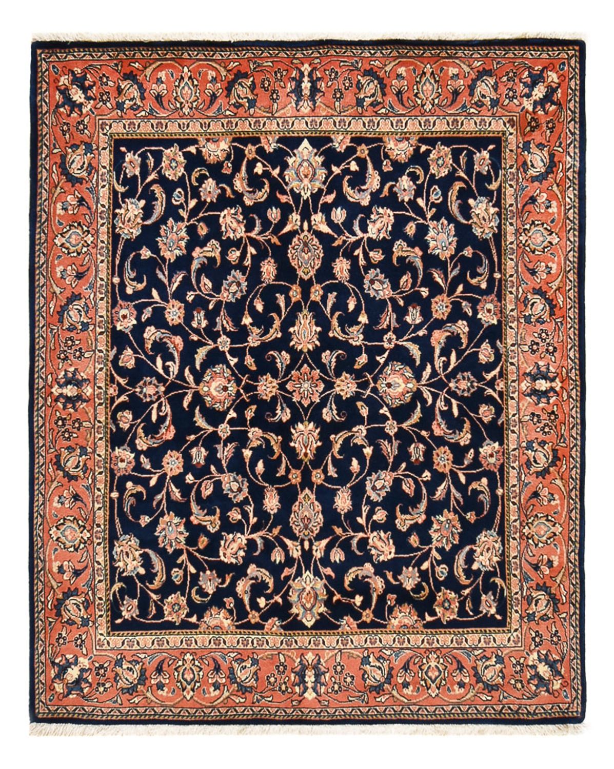 Tapis persan - Classique - 170 x 136 cm - bleu foncé