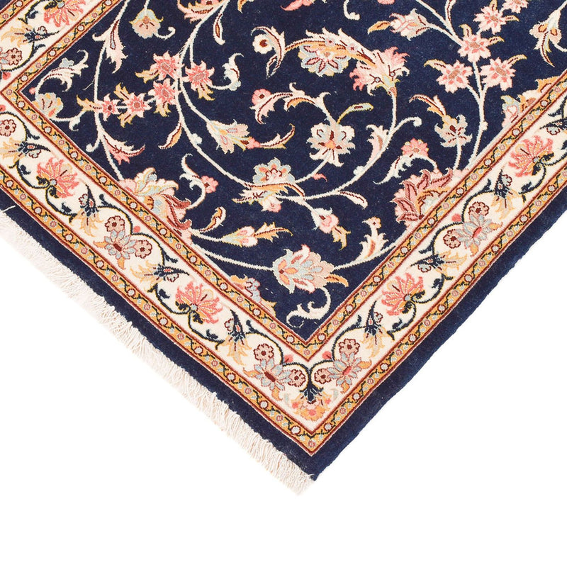 Tapis de couloir Tapis persan - Ghom - Royal - 244 x 58 cm - bleu foncé