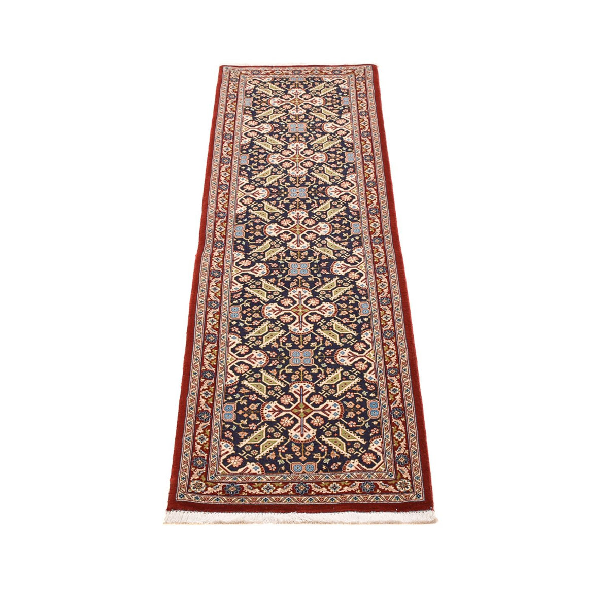 Tapis de couloir Tapis persan - Ghom - Royal - 193 x 51 cm - beige foncé