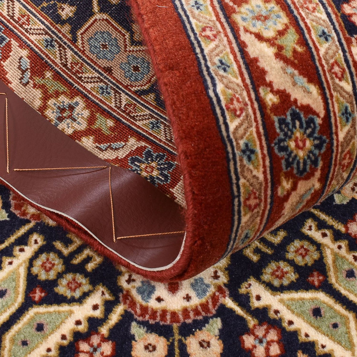 Tapis de couloir Tapis persan - Ghom - Royal - 150 x 54 cm - beige foncé