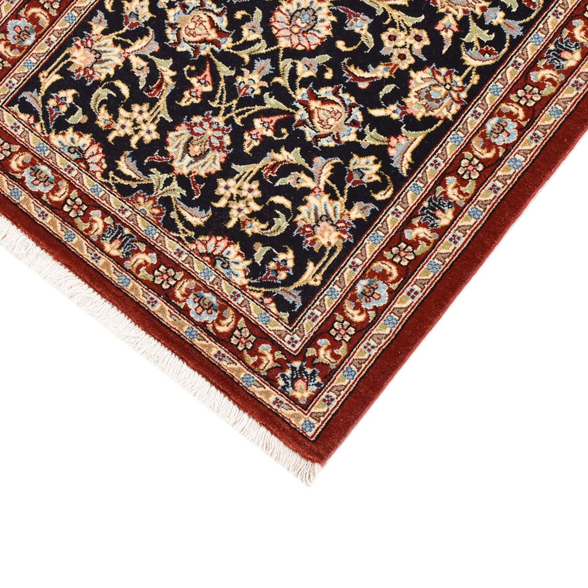 Tapis de couloir Tapis persan - Ghom - Royal - 193 x 55 cm - beige foncé