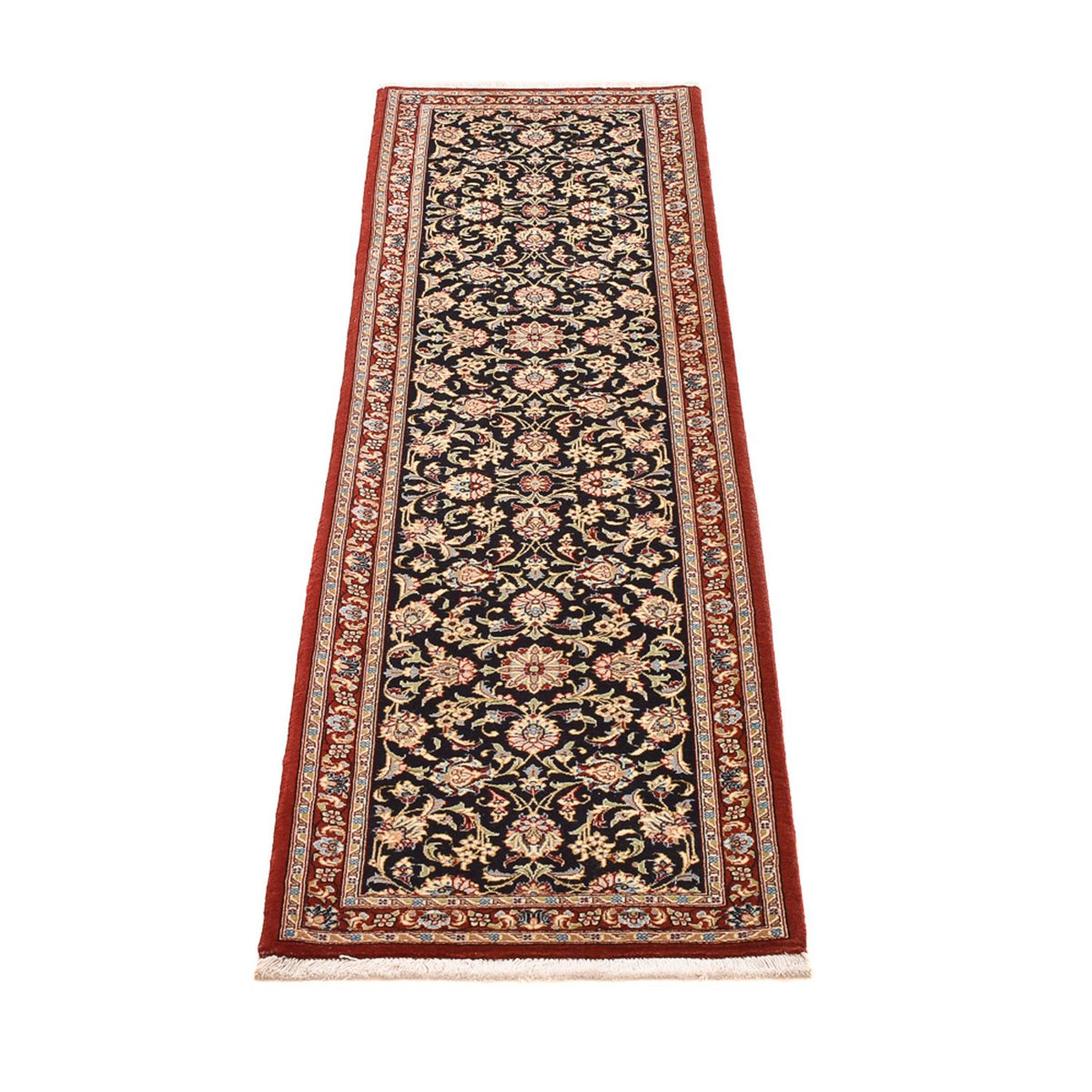 Tapis de couloir Tapis persan - Ghom - Royal - 193 x 55 cm - beige foncé